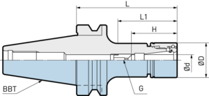 BBT40 ER32 Collet Chuck Tool Holder – Dual Contact Precision for CNC Machining